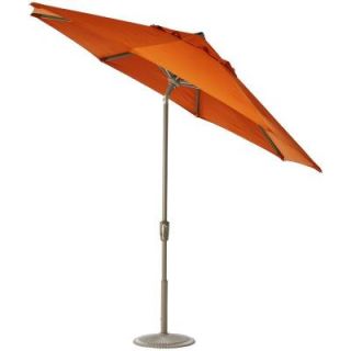 Home Decorators Collection 11 ft. Auto Tilt Patio Umbrella in Tuscan Sunbrella with Champagne Frame 1549720580