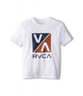 RVCA Kids VA 45 Boys Short Sleeve Pullover (White)