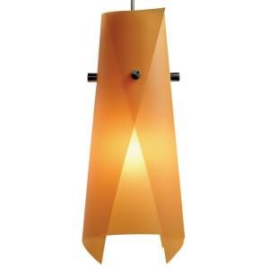 Juno 1 Light Hanging Mini Pendant with Orange Peel Shade PKH316ORANGEPEE