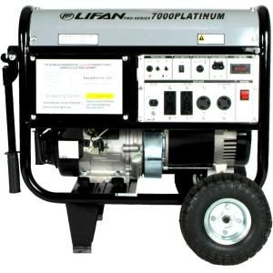 LIFAN Platinum Series 7,000 Watt 13 HP 389cc Gasoline Powered Generator LF7000iPlatinum