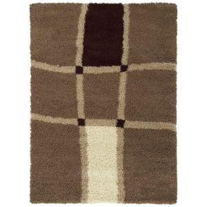 United Weavers Overstock Rhiannon Mocha 5 ft. 3 in. x 7 ft. 2 in. Contemporary Area Rug 320 00595 58