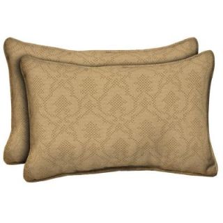 Hampton Bay Bellagio Outdoor Lumbar Pillow (2 Pack) ND02121B 9D2