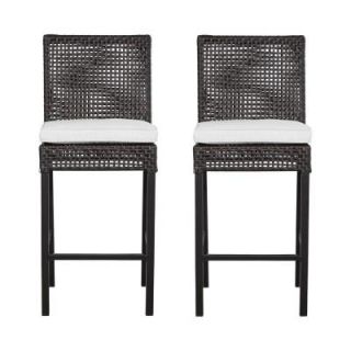 Hampton Bay Fenton Patio High Dining Chair with Bare Cushion (2 Pack) DY9131 BS B