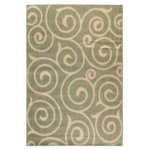 Home Decorators Collection Whirl Natural and Sage 8 ft. 6 in. x 13 ft. Area Rug 0527740620