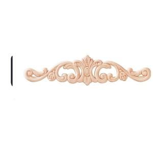 House of Fara 1/4 in. x 2 1/2 in. x 10 1/2 in. Birch Acanthus Accent Moulding 303