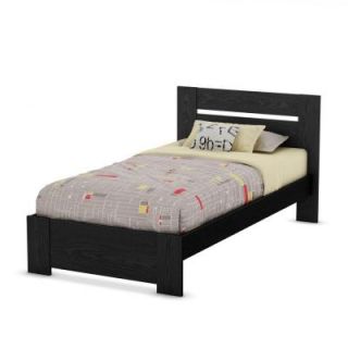 South Shore Furniture Flexible Twin Bed in Black Oak 3347189