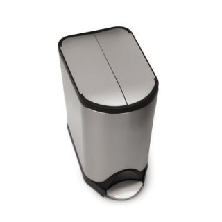 simplehuman 20 Liter Butterfly Step Fingerprint Proof Brushed Stainless Steel Trash Can CW1837