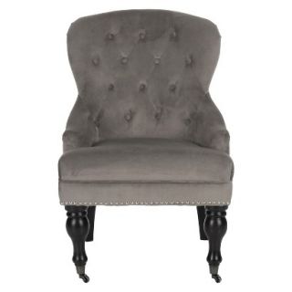 Upholstered Chair: Safavieh Samanna Arm Chair   Taupe