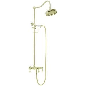 Elizabethan Classics ETS10 Wall Mount Exposed Shower Faucet with Hand Shower in Polished Brass ECETS10 PB