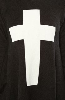 Wildfox The Simple Cross Angel Hoodie in Clean Black