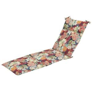 Hampton Bay Hideaway Floral Outdoor Chaise Lounge Cushion 7407 01001100