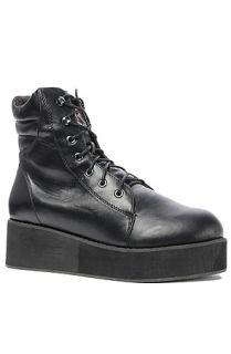 Y.R.U. Boot Faux Leather Boot Black