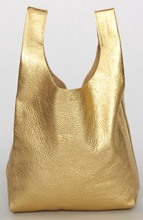 Baggu Small Leather Bag in Gold