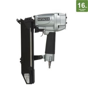 Hitachi 16 Gauge Wide 1 in. Crown Stapler with Top Load Magazine and Safety Glasses N5024A2
