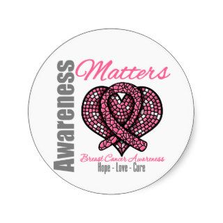 Hope Love Cure   Breast Cancer Awareness Matters Stickers