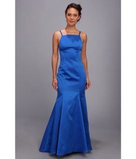 ABS Allen Schwartz Double Strap Open Back Mermaid Dress Womens Dress (Blue)