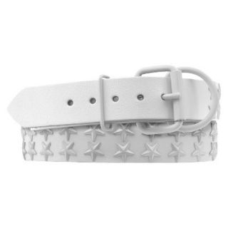 Platinum Pets White Genuine Leather Dog Collar with Stars   White (20 24)