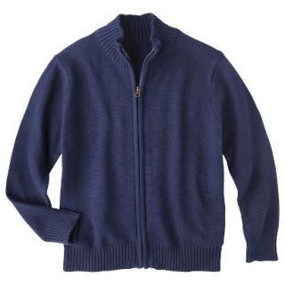 Cherokee Boys School Uniform Zippered Cardigan   Xavier Navy S