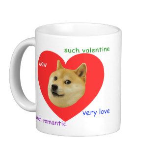 Doge Much Valentines Day Very Love Such Romantic Coffee Mugs