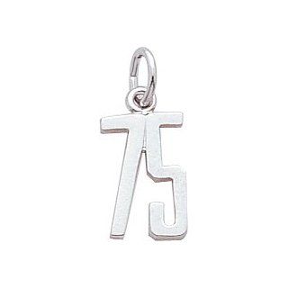 Rembrandt Charms Number 75 Charm, Sterling Silver: Jewelry