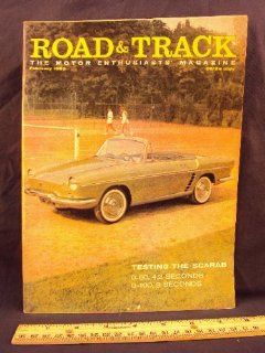 1959 59 February ROAD and TRACK Magazine, Volume 10 Number # 6 (Features: Road Test On Scarab Mark II, Dyna Panhard, & Simca Aronde Elysee): Road and Track: Books