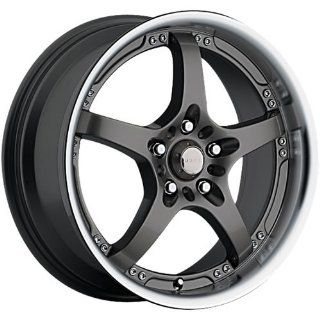 Akuza Intimidator 18 Black Wheel / Rim 4x100 & 4x4.25 with a 45mm Offset and a 73 Hub Bore. Partnumber 429875842+45GBLM: Automotive