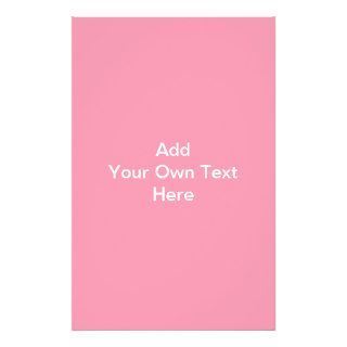 Pink with white area and text. personalized flyer