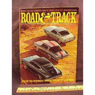 1965 65 April ROAD and TRACK Magazine, Volume 16 Number # 8 (Features: Road Test On Glas 1300 GT, Barracuda S, & Honda S 600 + Alfa Romeo 158 and Giuseppe Farina): Road and Track: Books