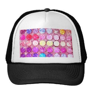 Eye Shadow Funny girly glitter bright color makeup Trucker Hats