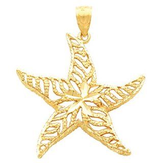 Star Fish Pendant   33.25 X 34.00 Mm   14k Yellow Gold: Jewelry