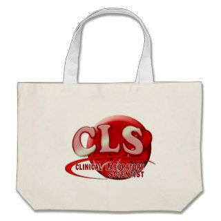 RBC CLS CLINICAL LABORATORY SCIENTIST SWOOSH LOGO CANVAS BAGS