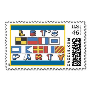 Nautical Theme Boating Party Stamps