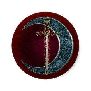 Celtic Sword and Moon Sticker
