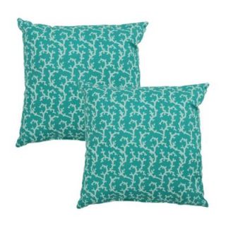 Hampton Bay Coral Mitten Outdoor Throw Pillow (2 Pack) 7050 02001000