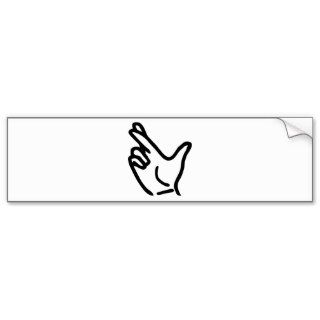 finger crossed icon bumper stickers