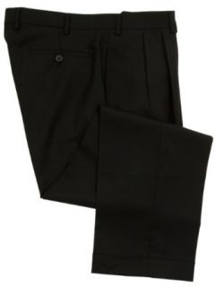 Ralph Lauren Mens Double Pleated Black Wool Dress Pants at  Mens Clothing store: Ralph Lauren Slacks