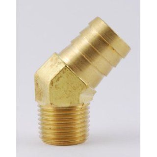 3/4" Hose ID, 1/2" NPT Male Barbed Hose/Tubing Fitting 45 Degree Elbow Connector Brass: Pipe Fittings: Industrial & Scientific