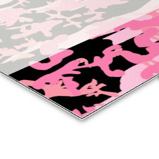 Army Military Camouflage Pattern Pink Black Business Card Template