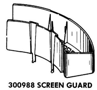 Whirlpool Part Number 300988 Guard, Screen 