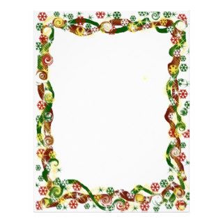 Christmas Ribbon Snowflake border Letterhead