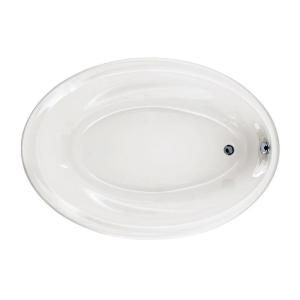 American Standard Savona 5 ft. Reversible Drain Acrylic Soaking Tub in White 2903.002.020