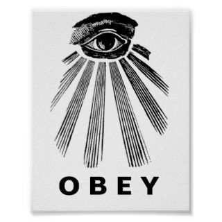 Illuminati All Seeing Eye OBEY Poster
