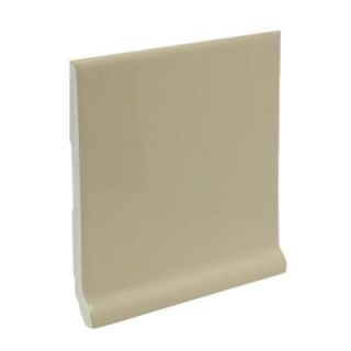 U.S. Ceramic Tile Bright Fawn 6 in. x 6 in. Ceramic Stackable /Finished Cove Base Wall Tile DISCONTINUED U785 AT3610