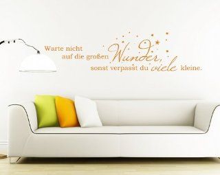 Wandtattoo "Warte nicht auf große Wunder", 140 x 35 von mldigitaldesign: Küche & Haushalt