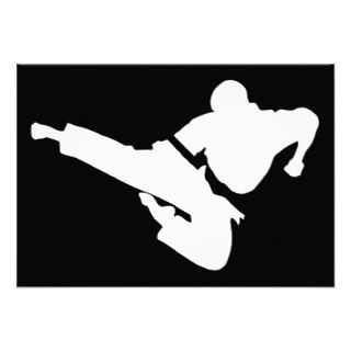 martial arts silhouette announcement