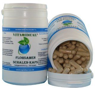 VEGI KAPSELN Flohsamenschalen (Plantago ovata Forssk.) 180 Kapseln je 500 mg reine Flosamenschalen: Lebensmittel & Getränke