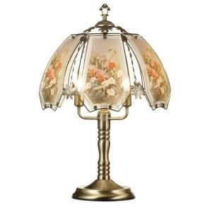 ORE International 23.5 in. Hummingbird Brushed Gold Touch Lamp K307