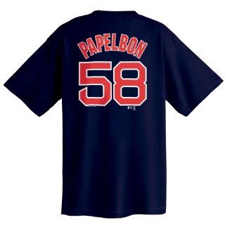 Jonathan Papelbon Boston Red Sox #58 Navy Name And Number Jersey T Shirt (XXXX Large) : Sports Fan T Shirts : Sports & Outdoors