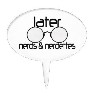 Later Nerds & Nerdettes Spectacle Eyeglasses Cake Pick