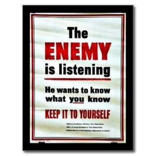 The Enemy Is Listening Post Card